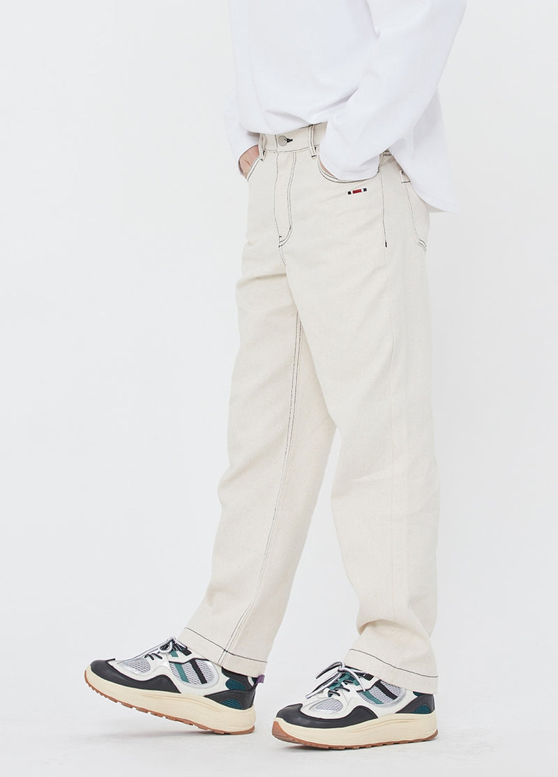 ロマンティッククラウン(ROMANTIC CROWN) BASIC COTTON PANTS_OATMEAL