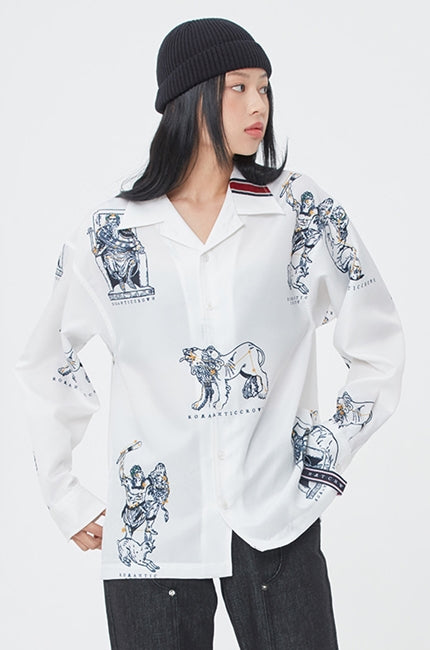 ロマンティッククラウン(ROMANTIC CROWN) CONSTELLATION SHIRT_WHITE