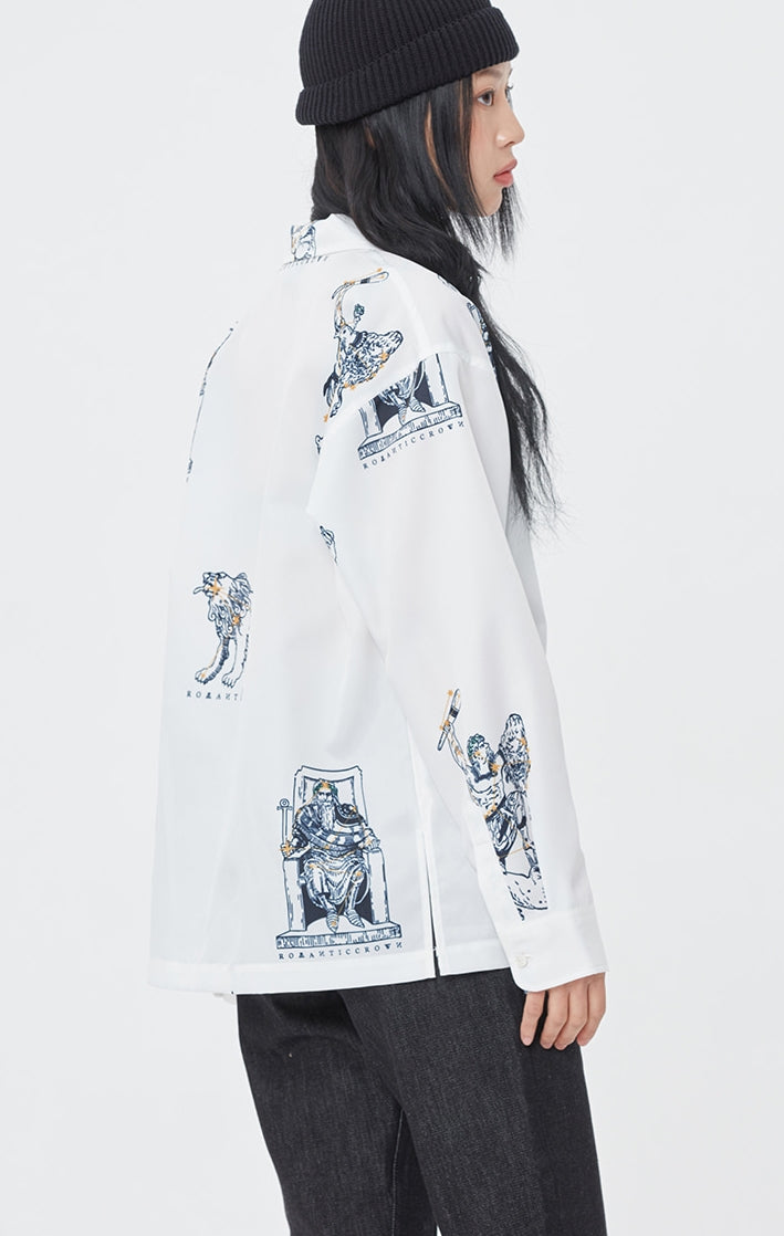 ロマンティッククラウン(ROMANTIC CROWN) CONSTELLATION SHIRT_WHITE