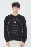 ロマンティッククラウン(ROMANTIC CROWN) CIRCLE SLOGAN SWEAT SHIRT_BLACK