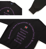 ロマンティッククラウン(ROMANTIC CROWN) CIRCLE SLOGAN SWEAT SHIRT_BLACK