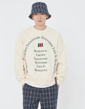 ロマンティッククラウン(ROMANTIC CROWN) CIRCLE SLOGAN SWEAT SHIRT_OATMEAL