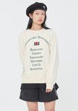 ロマンティッククラウン(ROMANTIC CROWN) CIRCLE SLOGAN SWEAT SHIRT_OATMEAL