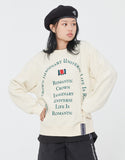 ロマンティッククラウン(ROMANTIC CROWN) CIRCLE SLOGAN SWEAT SHIRT_OATMEAL