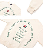 ロマンティッククラウン(ROMANTIC CROWN) CIRCLE SLOGAN SWEAT SHIRT_OATMEAL