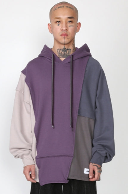 アジョバイアジョ（AJOBYAJO) Oversized Mixed Hoodie [Purple]