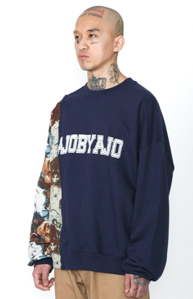 アジョバイアジョ（AJOBYAJO) Puppies Jacquard Oversized Sweatshirt [Navy]