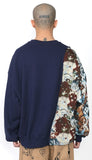 アジョバイアジョ（AJOBYAJO) Puppies Jacquard Oversized Sweatshirt [Navy]