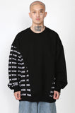 アジョバイアジョ（AJOBYAJO) FUXX YOU Knit Mixed Sweatshirt [Black]