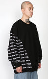 アジョバイアジョ（AJOBYAJO) FUXX YOU Knit Mixed Sweatshirt [Black]