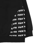 アジョバイアジョ（AJOBYAJO) FUXX YOU Knit Mixed Sweatshirt [Black]