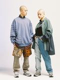 アジョバイアジョ（AJOBYAJO) FUXX YOU Knit Mixed Sweatshirt [Lilac]