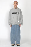 アジョバイアジョ（AJOBYAJO) Logo Oversized Sweatshirt [Melange Grey]