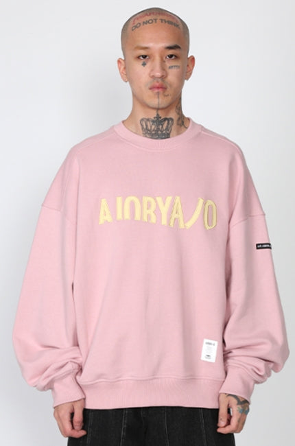 アジョバイアジョ（AJOBYAJO) Logo Oversized Sweatshirt [Pink]
