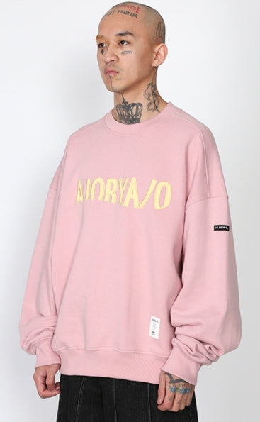 アジョバイアジョ（AJOBYAJO) Logo Oversized Sweatshirt [Pink]