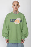 アジョバイアジョ（AJOBYAJO) Logo Patchwork Oversized Sweatshirt [Green]