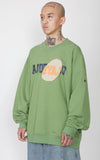 アジョバイアジョ（AJOBYAJO) Logo Patchwork Oversized Sweatshirt [Green]