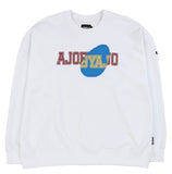 アジョバイアジョ（AJOBYAJO) Logo Patchwork Oversized Sweatshirt [White]