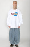 アジョバイアジョ（AJOBYAJO) Logo Patchwork Oversized Sweatshirt [White]