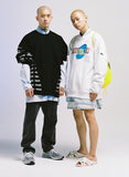 アジョバイアジョ（AJOBYAJO) Logo Patchwork Oversized Sweatshirt [White]