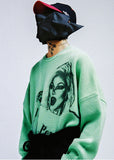 アジョバイアジョ（AJOBYAJO) Bambi Oversized Sweater [Green]