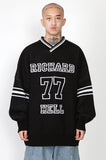 アジョバイアジョ（AJOBYAJO) Football Oversized Sweater [Black]