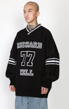 アジョバイアジョ（AJOBYAJO) Football Oversized Sweater [Black]