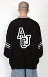 アジョバイアジョ（AJOBYAJO) Football Oversized Sweater [Black]