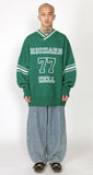 アジョバイアジョ（AJOBYAJO) Football Oversized Sweater [Green]