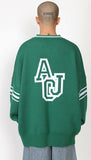 アジョバイアジョ（AJOBYAJO) Football Oversized Sweater [Green]