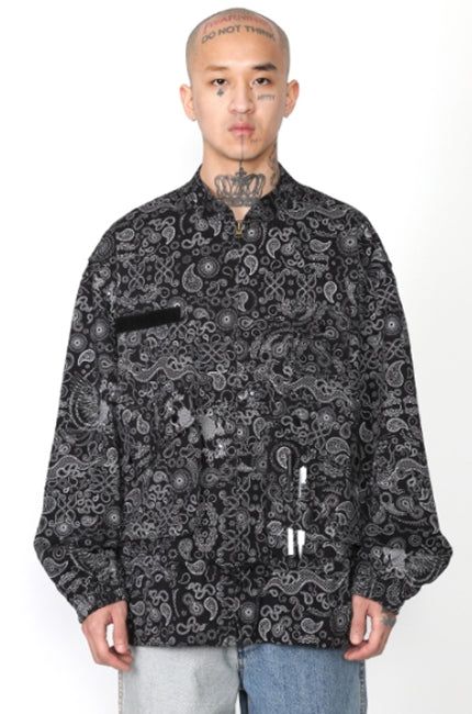 アジョバイアジョ（AJOBYAJO) Paisley Fisherman String Jacket [Black]