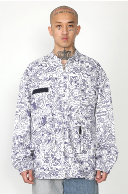 アジョバイアジョ（AJOBYAJO) Paisley Fisherman String Jacket [White]