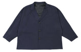 アジョバイアジョ（AJOBYAJO) Oversized Stripe Batwing Blazer [Navy]