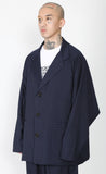 アジョバイアジョ（AJOBYAJO) Oversized Stripe Batwing Blazer [Navy]