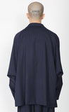 アジョバイアジョ（AJOBYAJO) Oversized Stripe Batwing Blazer [Navy]