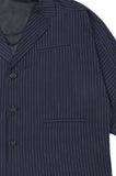 アジョバイアジョ（AJOBYAJO) Oversized Stripe Batwing Blazer [Navy]