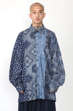 アジョバイアジョ（AJOBYAJO) Oversized Paisley Mixed Shirt [Navy]