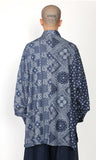 アジョバイアジョ（AJOBYAJO) Oversized Paisley Mixed Shirt [Navy]