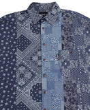 アジョバイアジョ（AJOBYAJO) Oversized Paisley Mixed Shirt [Navy]