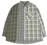アジョバイアジョ（AJOBYAJO) Over Check Mixed Shirt [Green]
