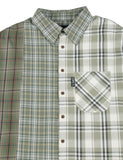 アジョバイアジョ（AJOBYAJO) Over Check Mixed Shirt [Green]