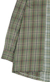アジョバイアジョ（AJOBYAJO) Over Check Mixed Shirt [Green]