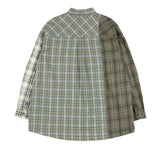 アジョバイアジョ（AJOBYAJO) Over Check Mixed Shirt [Green]