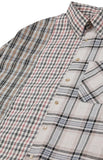 アジョバイアジョ（AJOBYAJO) Over Check Mixed Shirt [Beige]