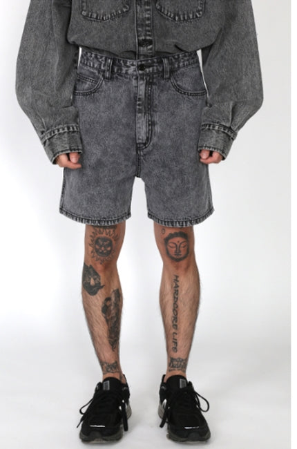 アジョバイアジョ（AJOBYAJO) Washed Denim Shorts [Charcoal]