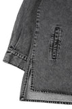 アジョバイアジョ（AJOBYAJO) Oversized Washed Denim Trucker Shirt [Charcoal]