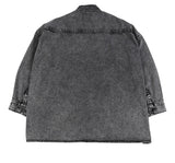 アジョバイアジョ（AJOBYAJO) Oversized Washed Denim Trucker Shirt [Charcoal]