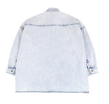 アジョバイアジョ（AJOBYAJO) Oversized Washed Denim Trucker Shirt [White]