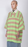 アジョバイアジョ（AJOBYAJO) Stripe Oversized Polo Shirt [Green]