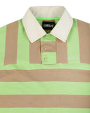 アジョバイアジョ（AJOBYAJO) Stripe Oversized Polo Shirt [Green]